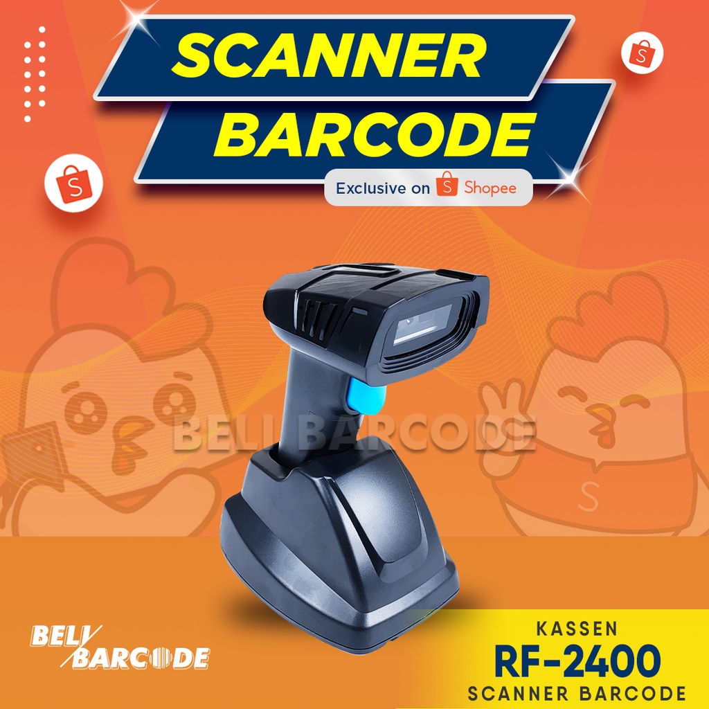 Scanner Barcode Kassen RF 2400 1D 2D QR Code Wireless