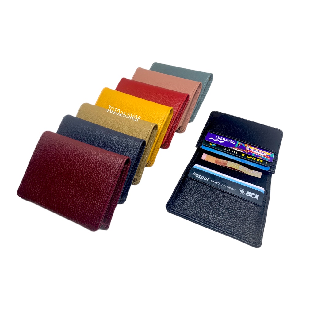 DOMPET KARTU / CARD HOLDER POLOS KULIT SINTETIS PRIA WANITA R23