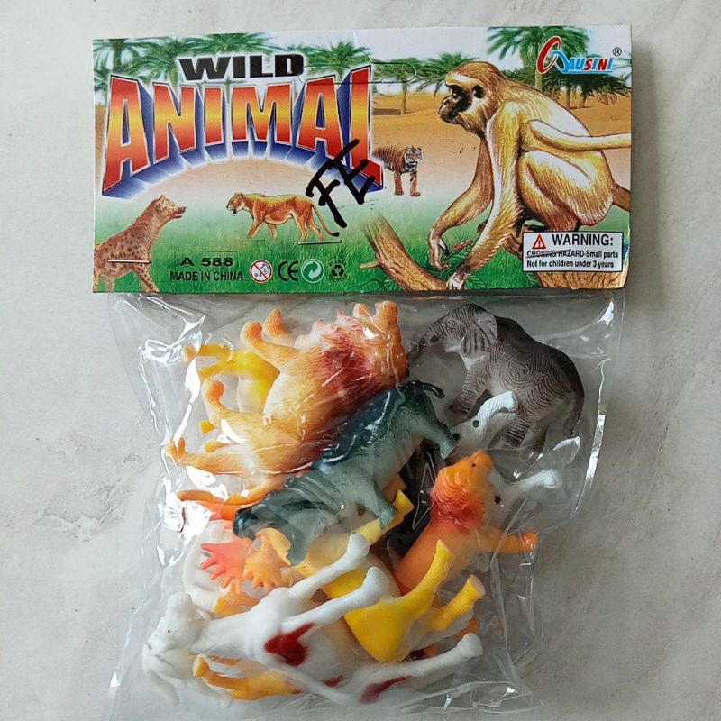 Mainan Hewan Animal Wild isi 12 pc Kecil A588