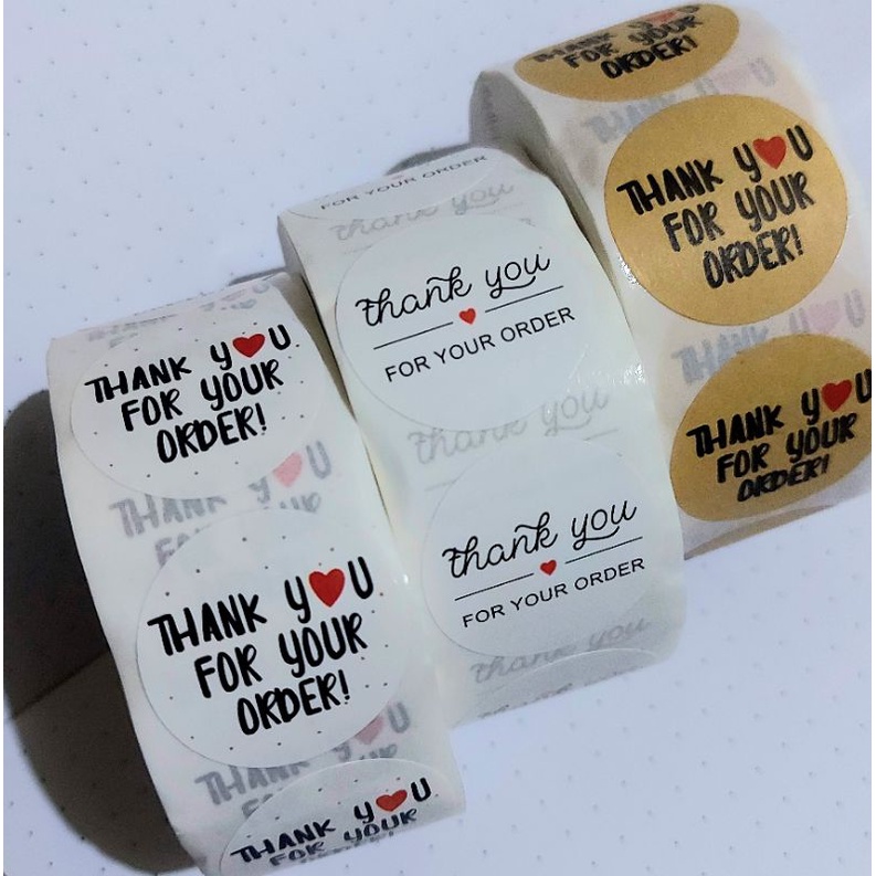 

Sticker Thank You Label Segel motif SIMPLE Terima Kasih Murah Satuan