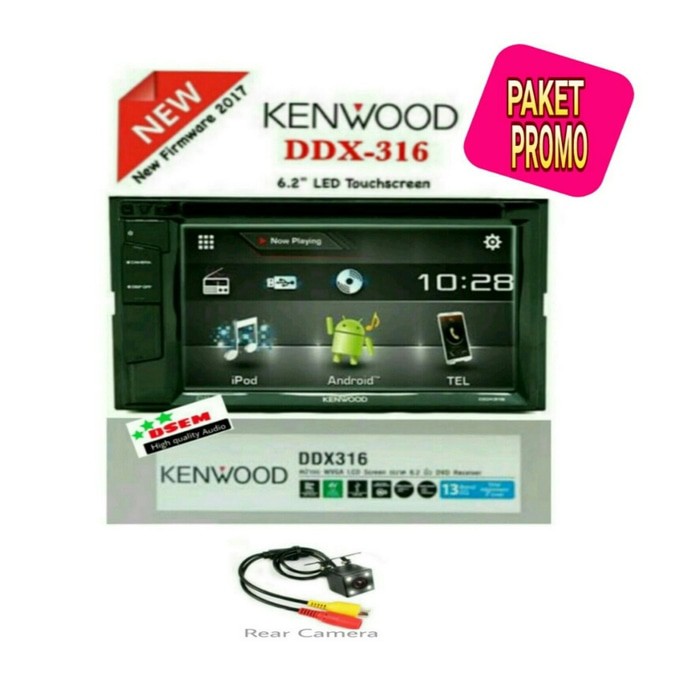 Terlaris PAKET KENWOOD DDX 316+CAMERA PARKING/HEAD UNIT/TAPE MOBIL KENWOOD