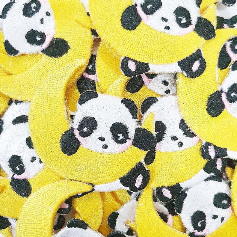 Patch Panda, Panda Embroidery Patch