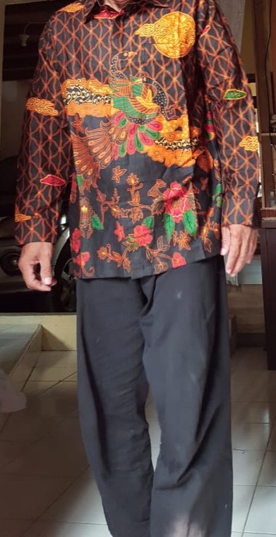 Batik Couple Keluarga Sania Ruffle Ori Ndoro Jowi Dnt Motif Rembulan Kuning