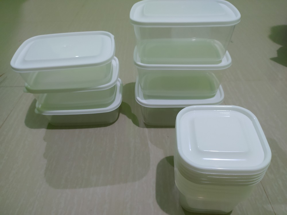 Frenzy Food Container White 1set Isi 12pcs