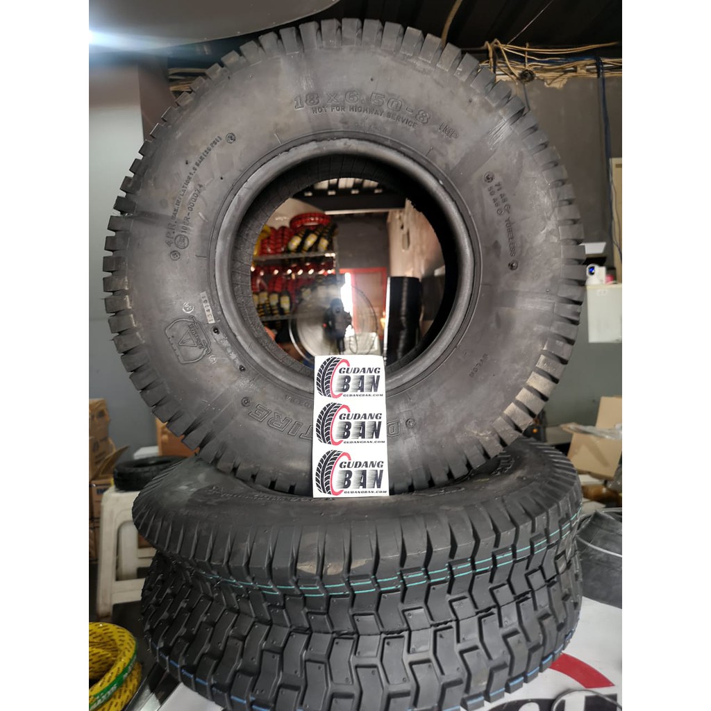 ( BAN LUAR ATV ) 18 x 6.50 - 8 DELI TIRE 18 6.5 RING 8 Swallow pengganti 19 x 7 - 8 ban depan