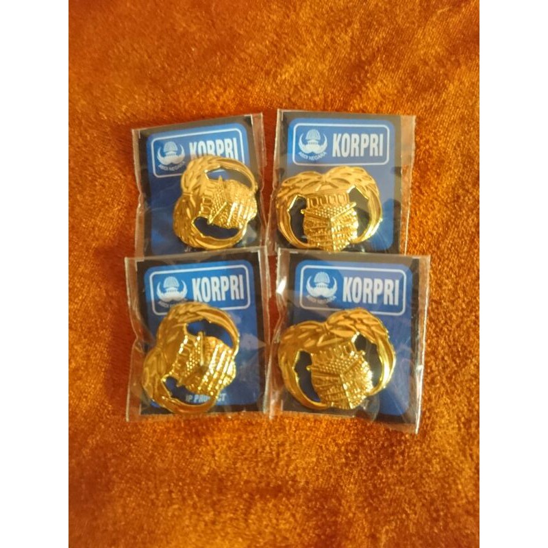 Pin Korpri PNS ASN Bahan Kuningan Asli