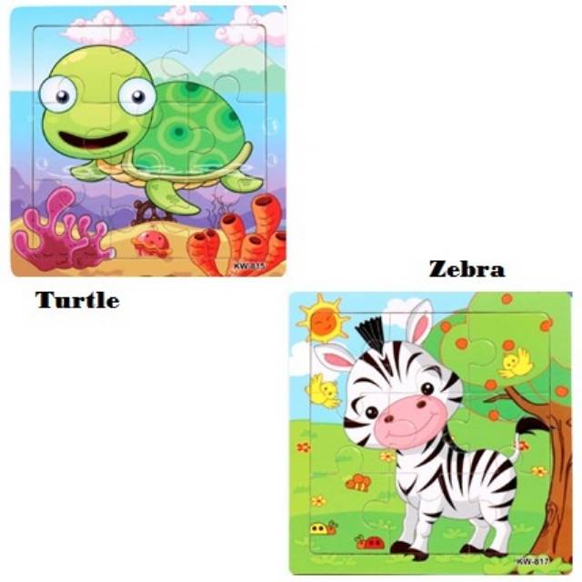 Mainan Anak Bayi Puzzle Gambar Mainan Edukasi Mainan Asah Motorik / Jigsaw Puzzle 9 pcs R33