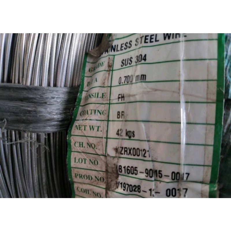 KAWAT HARD / KAWAT KERAS / STAINLESS STEEL 304 HARD 500g
