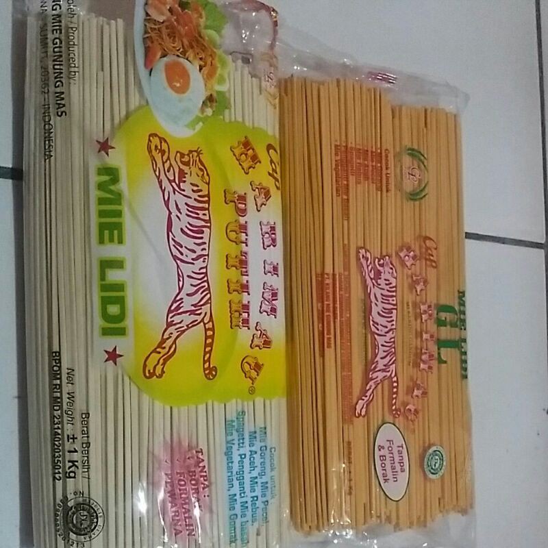 

Mie Lidi GL/Mie Gomak Cap Harimau 1Kg