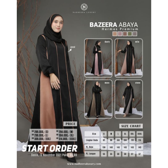 TERBARU | COD ✔️ BAREEZA ABAYA BY NADHEERA LUXURY | KOLEKSI GAMIS ABAYA ELEGAN ORI NADHEERA
