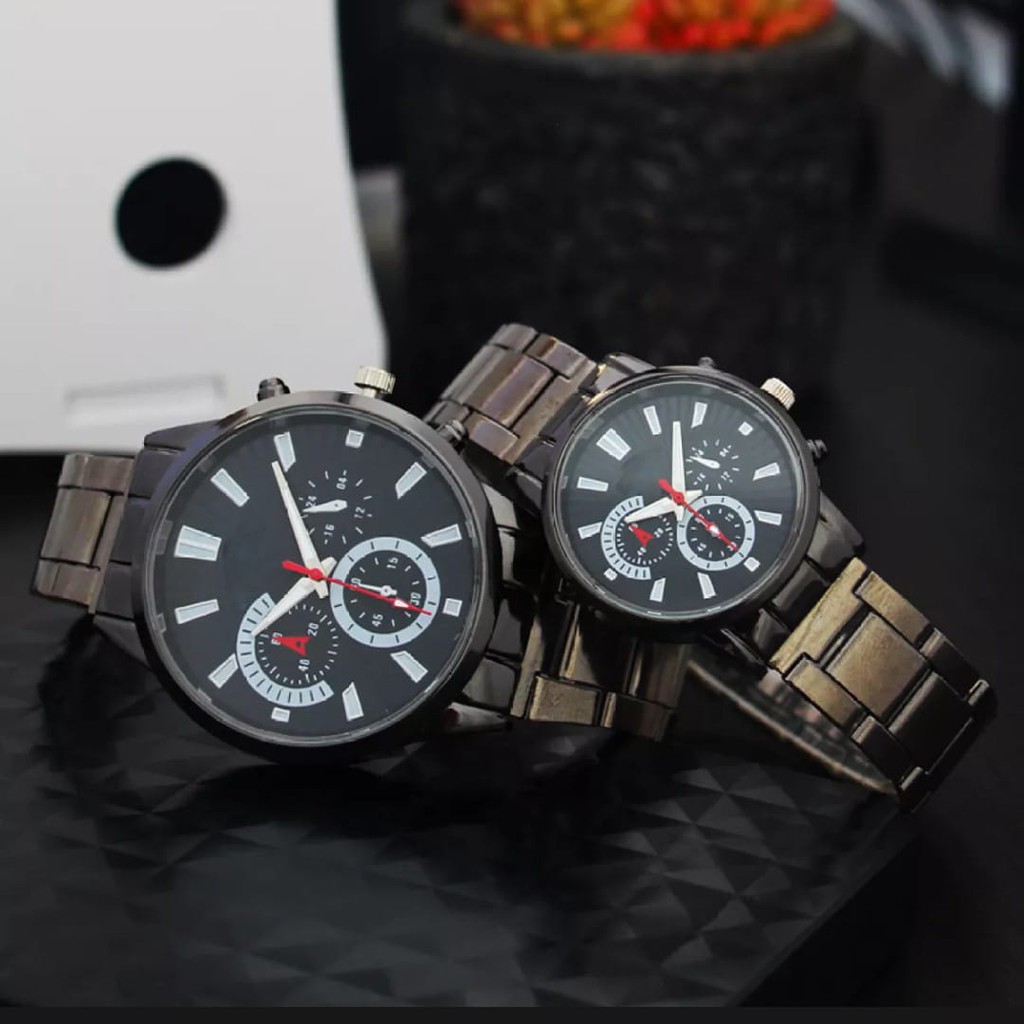 Jam Tangan Couple/Pria/Wanita Army Crono Hiasan ST-175 Stainliss Steell