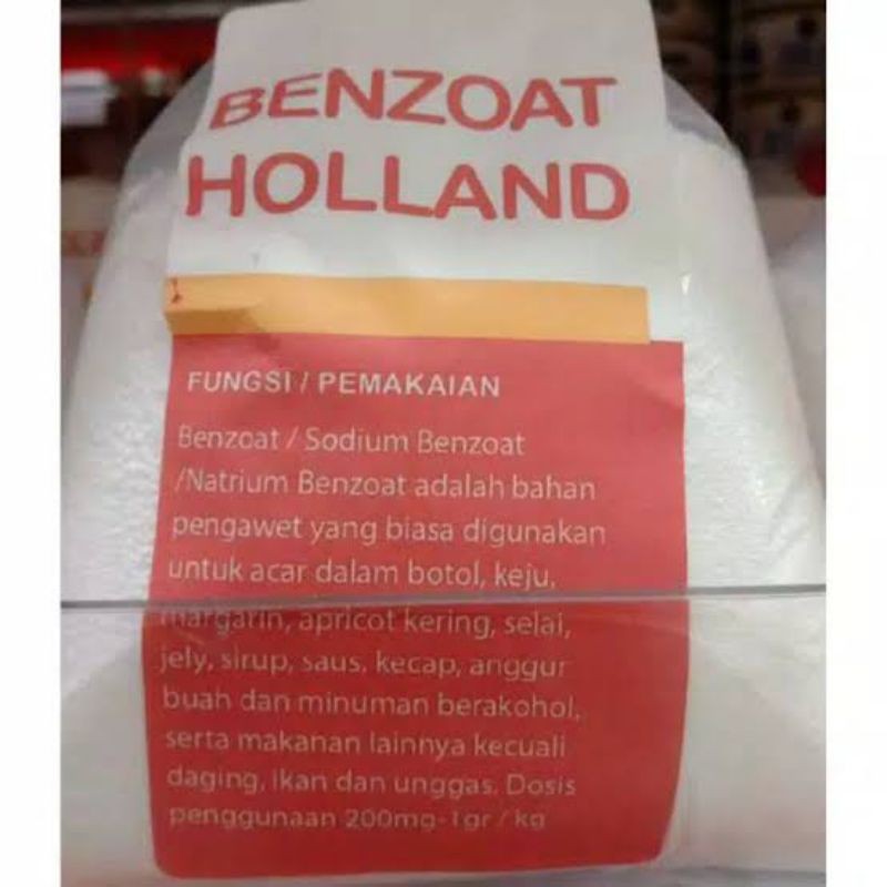 Benzoat Holland Pengawet Makanan Repack 100 gr