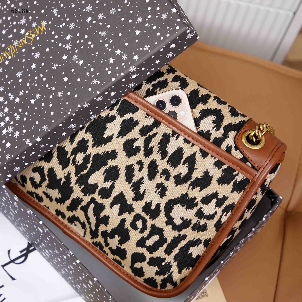 YS Medium Shoulder Bag in Leopard #6618