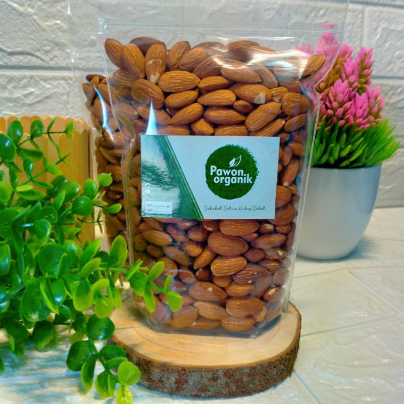 

Roasted Almond Whole 1kg Siap makan Kacang Almond panggang matang 1000gr