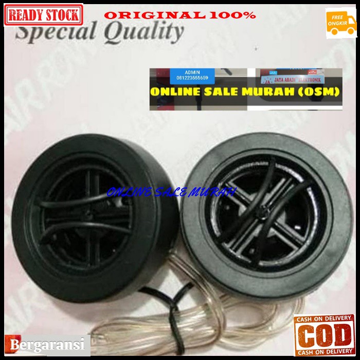 G404 speaker piezo tweeter super treble twiter spk mini mobil car audio sound musik suround magnet surround tambahan piezoo pasif suara coil booster sepasang adalah satu set Bisa DIPAKAI SEGALA JENIS AUDIO 1 set isi 2 pcs Diameter 4cm tebal 3,5cm Deskrips