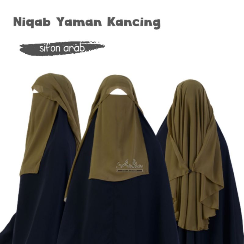Niqab Yaman Kancing