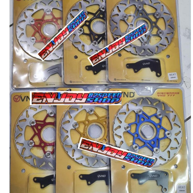 Disc piringan cakram floating Vnd Breket disc 220 mm motor beat scopy vario lubang 4 kualitas model psm