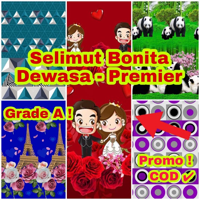 Selimut Dewasa Selimut Bonita Premier (3) - Randomnorequest(P2F9) PROMO Selimut Selimut Tebal Jumbo 