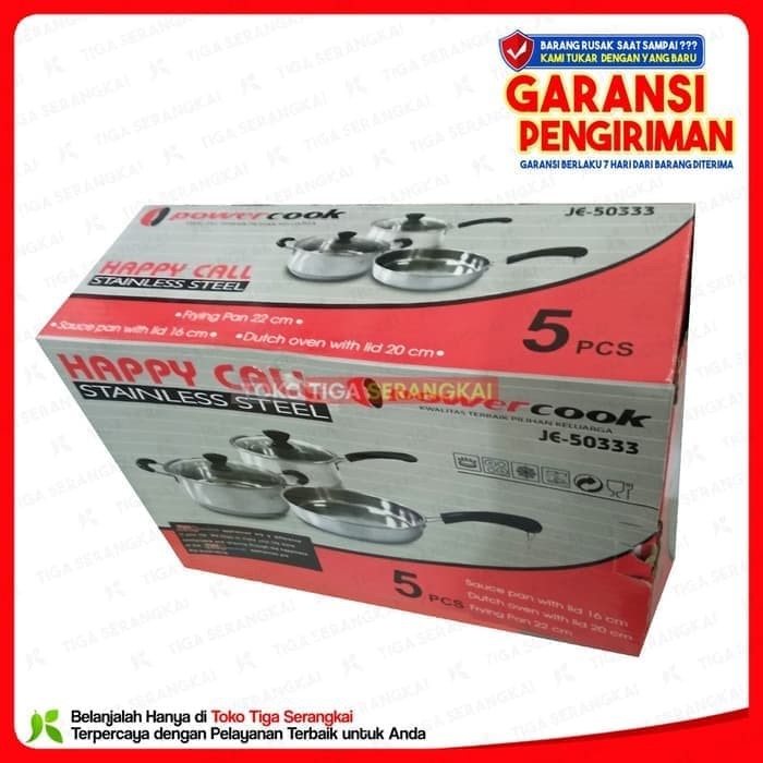 Happy Call Panci Set Stainless Steel 5 pcs JE50333