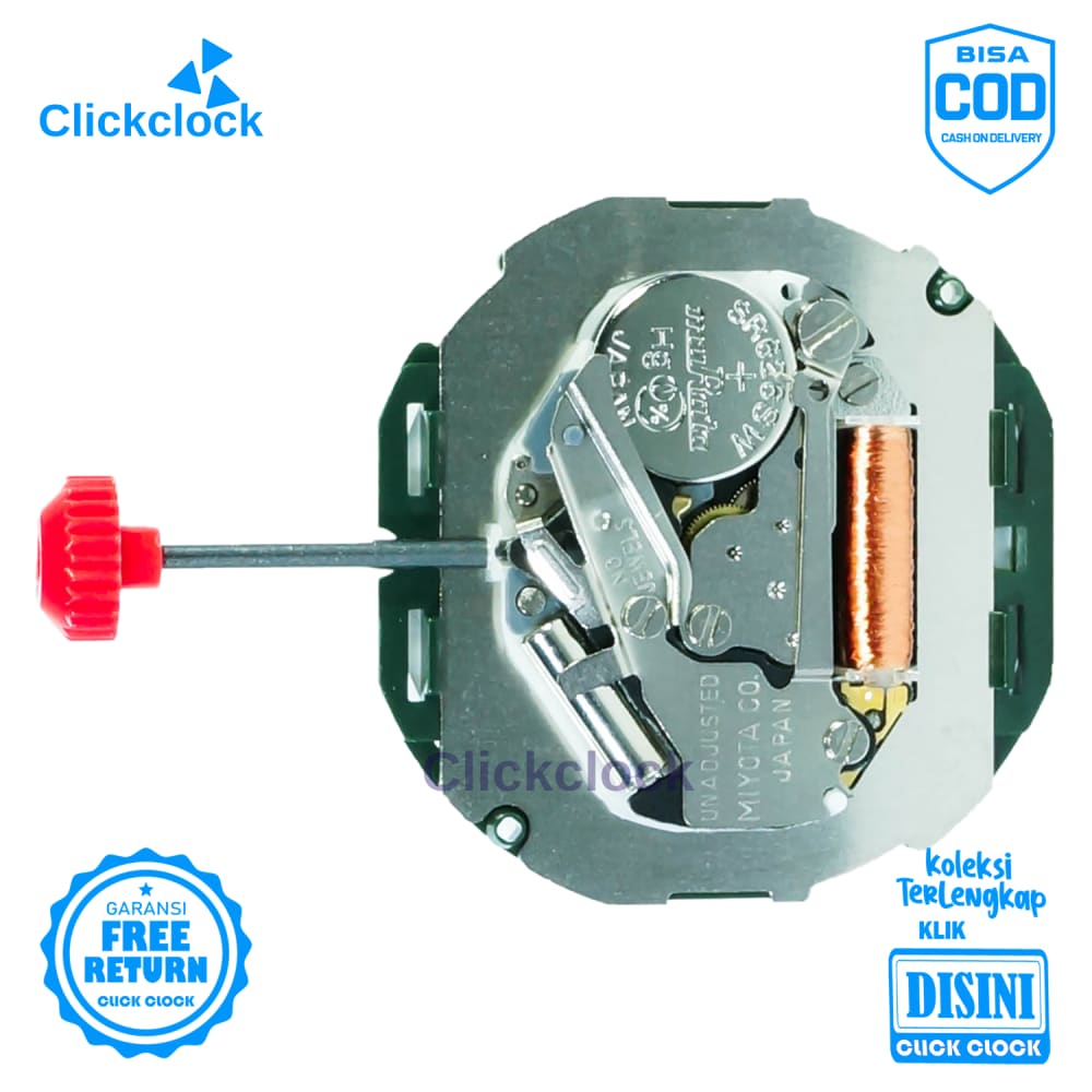 Mesin Jam Tangan Tanggal Hari Quartz Aksesoris Jam Miyota 2105 Tgl/HR Diangka 3