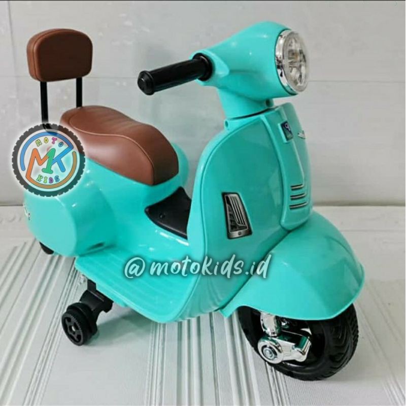 MAINAN MOTOR AKI ANAK VESPA PIAGIO PMB M 788 MOTOKIDS NEW EDITION