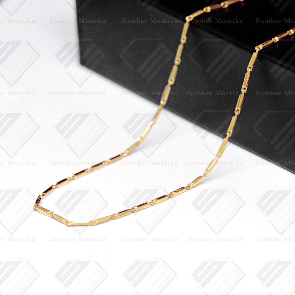 Kalung Emas Model Balok Mini 24 k