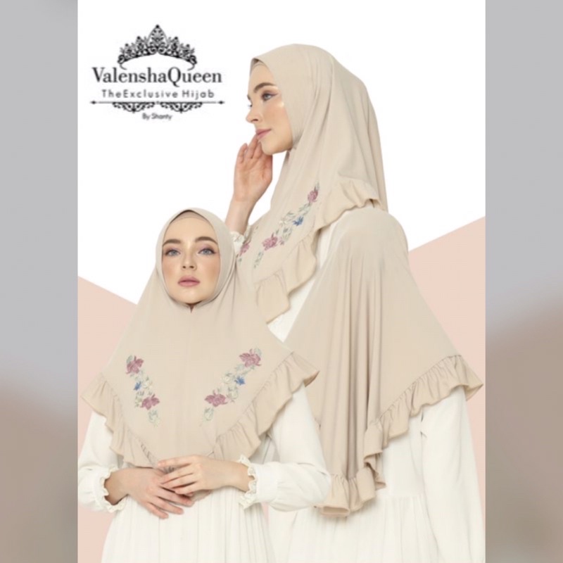 VALENSHA | Khimar NAURA KRIWIL BORDIR