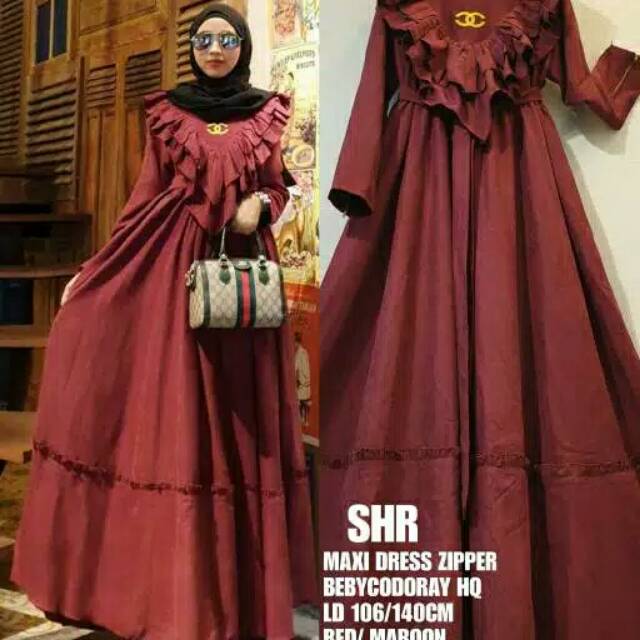 1000% ORI SHR IMPORT. GAMIS ZIPPER RUMBAI