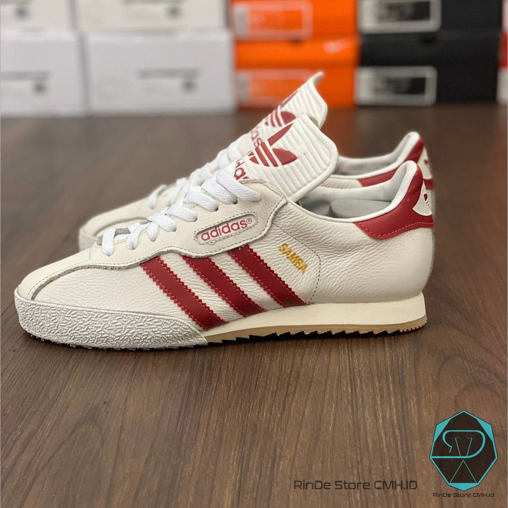 red and white adidas samba