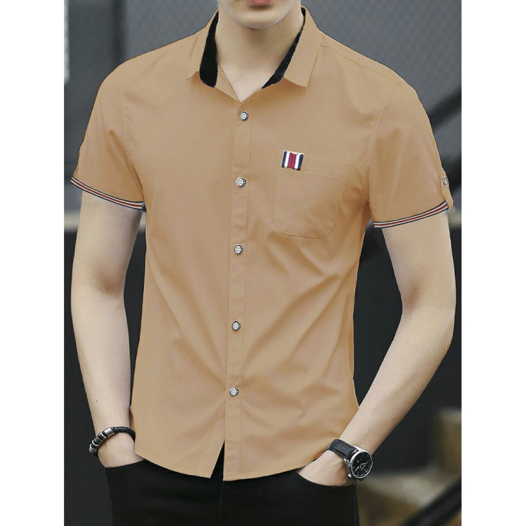 [KEMEJA LENGAN PENDEK DAVID SC]Kemeja pria katun varian warna