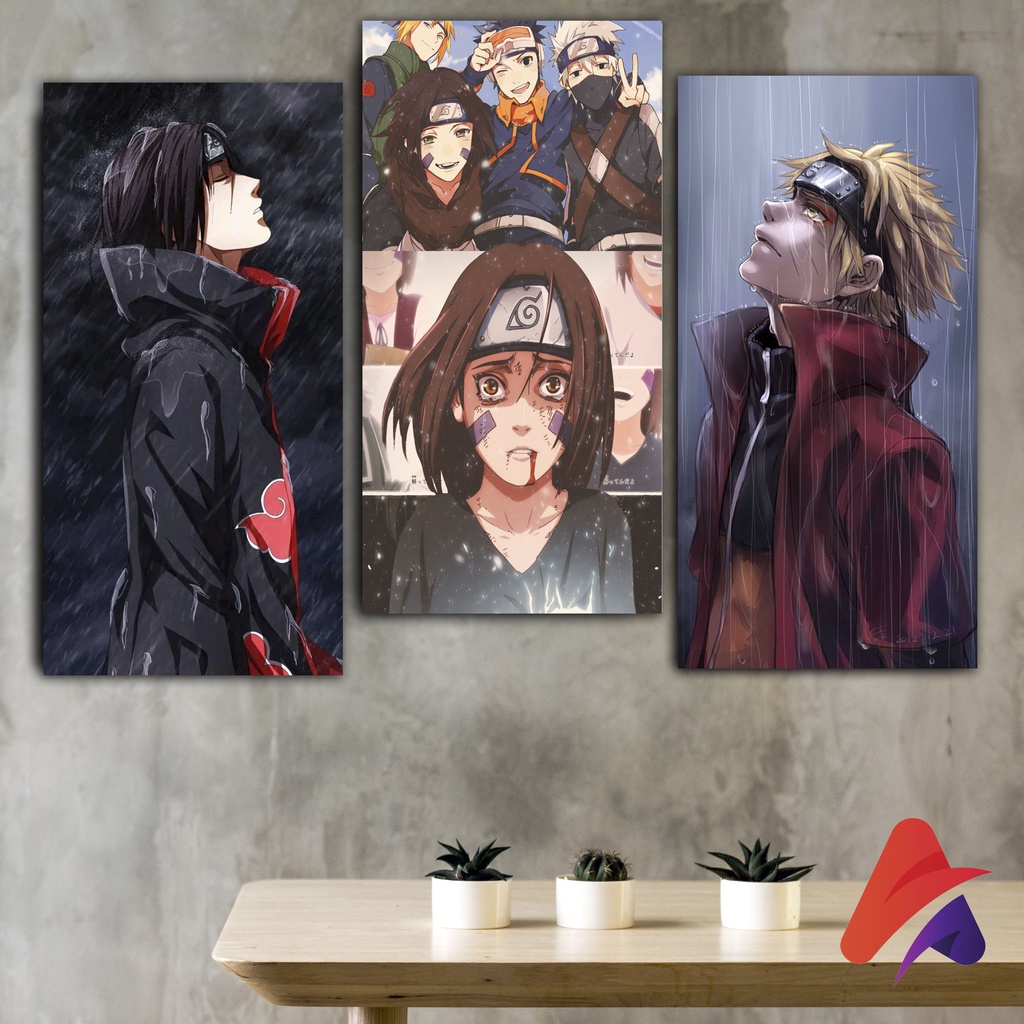 Hiasan dinding naruto 15X30 CM Wall Decor Kamar Rumah pajangan poster Anime Naruto