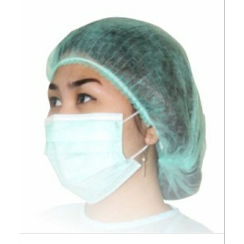 Cod Topi Nurse Cap Perawat Hair Caps Penutup Rambut Perawat Penutup Grab Gojek Non Woven