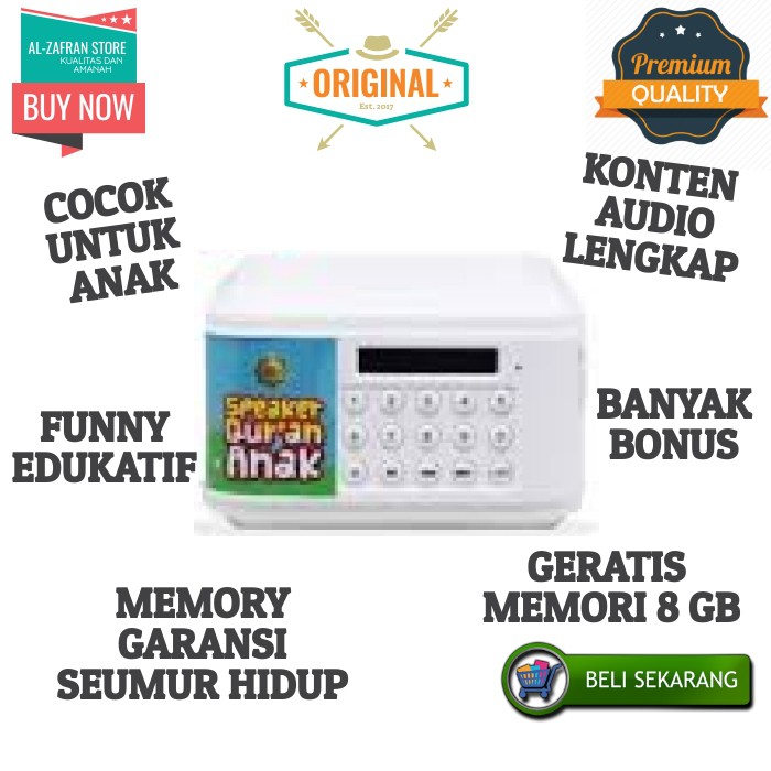 SPEAKER AUDIO MUROTTAL AL QURAN ALQURAN PORTABLE BLUETOOTH ANAK AL AKRAM KIDS ORIGINAL ASLI