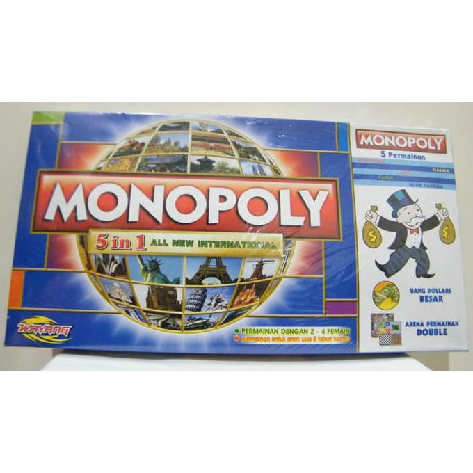 PALING MURAH  Mainan Monopoli 5 in 1 Internasional / mainan tradisional / board game