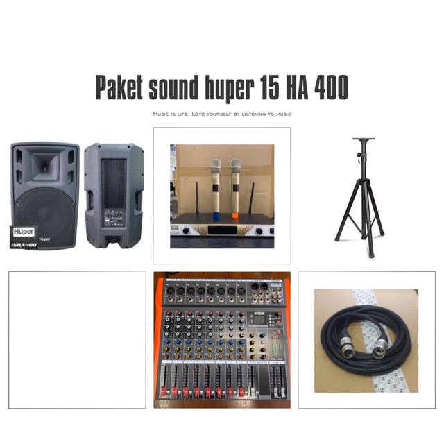 Paket soundsystem huper 15 ha 400 . Paket sound aktif