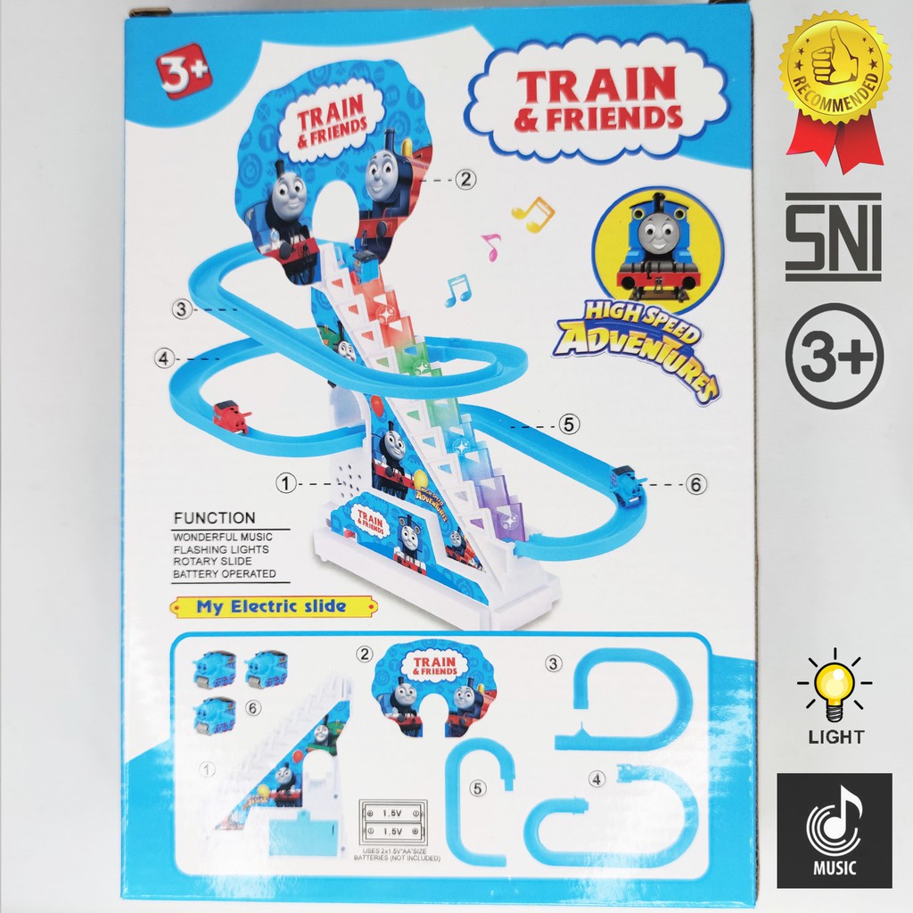 Mainan Kereta Track Tangga Thomas Doraemon Penguin Dan Baby Duck lucu