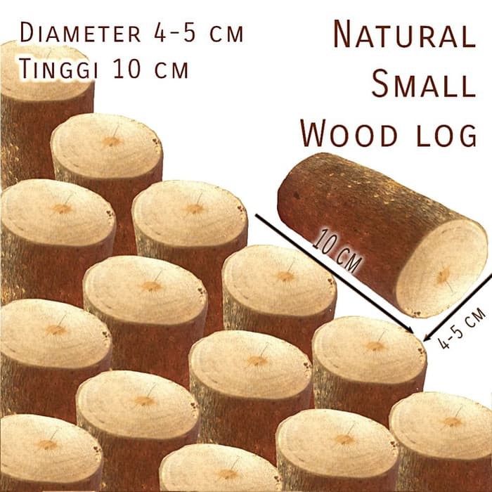 Wood log branch potongan kayu kecil diameter 4-5 cm tinggi 10 cm diy