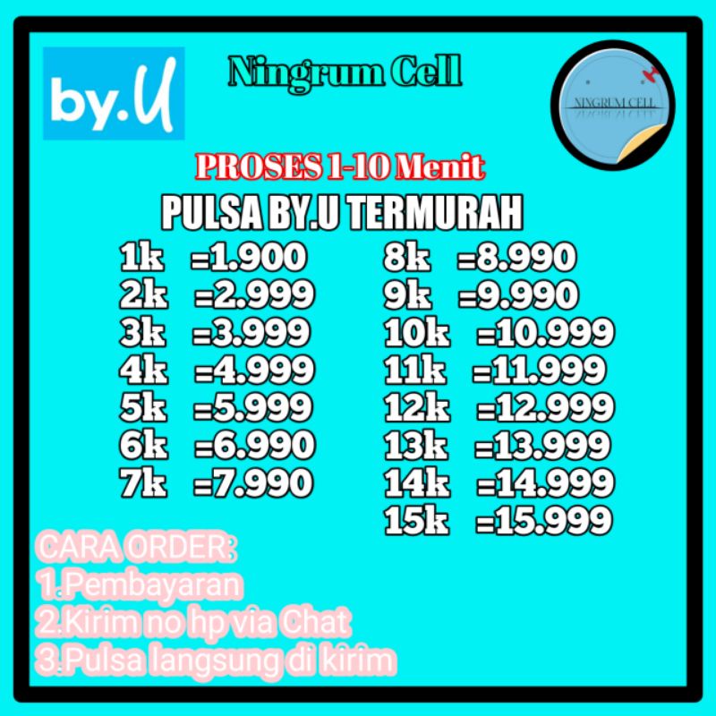 ISI ULANG PULSA BY.U TERMURAH