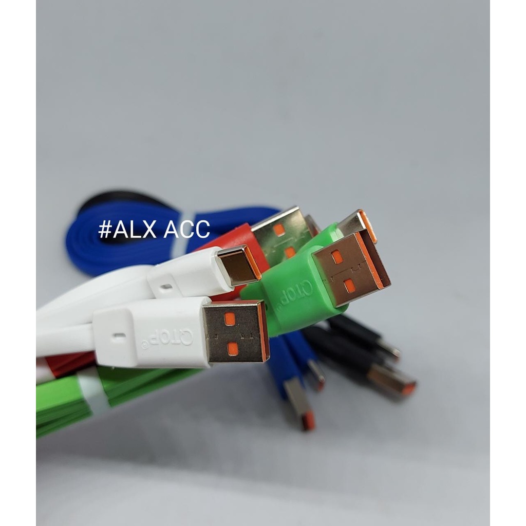 Kabel Data Qtop 2 Amper Type-C Support Fast Charging Original Qtop