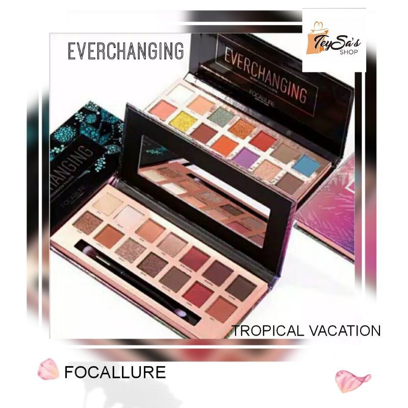 Focallure Eyeshadow Pallette Colors Tropical Vacation Everchanging Shopee Indonesia