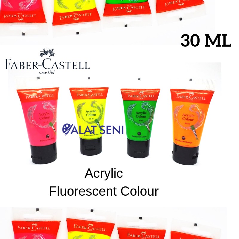 Faber Castell Acrylic Fluorescent Colour 30 ML Cat Faber Castell Acrylic Fluorescent Colour 30 ML Cat