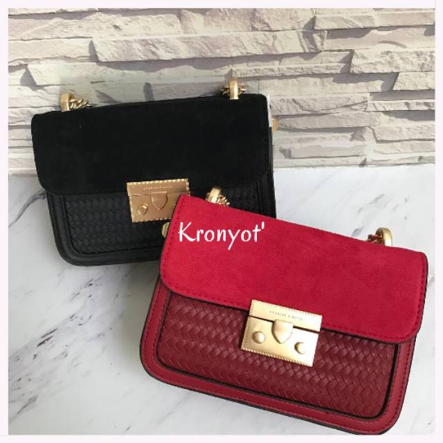 BESTSELLER Tas Charles and Keith Metropolish Textured Ori Import Tas Pesta CnK Clutch Kondangan CK