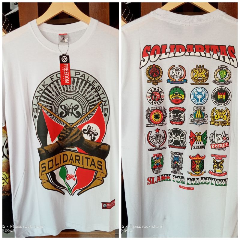 #kaos slank/solidaritas//kaos distro//putih//
