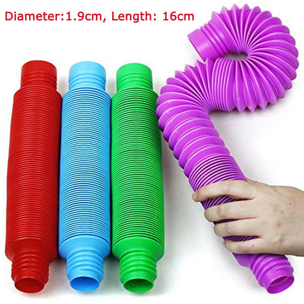 Fidget Bend Stretch Pull &amp; Pop Tubes Sensory Toys Fine Motor Skills Toy for Kids ADHD