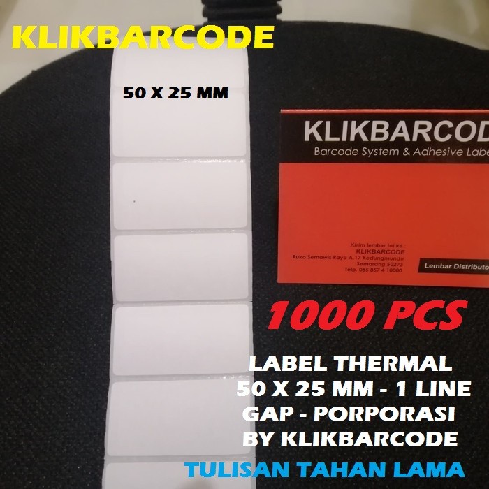

MURAH Stiker Kertas Label Barcode Thermal ukuran 50x25mm 50 x 25 mm xPRINT KASIR