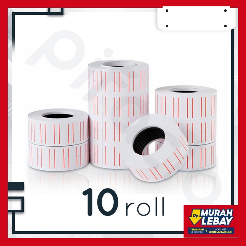 

[COD] KERTAS LABEL HARGA/ REFILL 1 BARIS ISI 10 ROLL