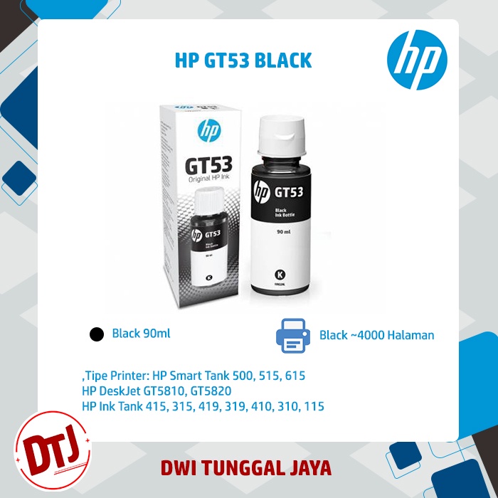 Tinta HP GT 53 Black Original (1VV22AA)