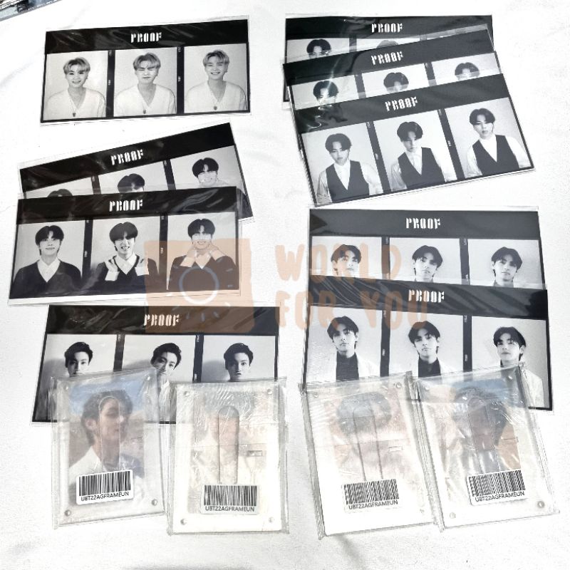[READY] POB Proof BTS PC Acrylic Photocard Photostrip Jungkook Taehyung Jimin Jin Suga RM Jhope