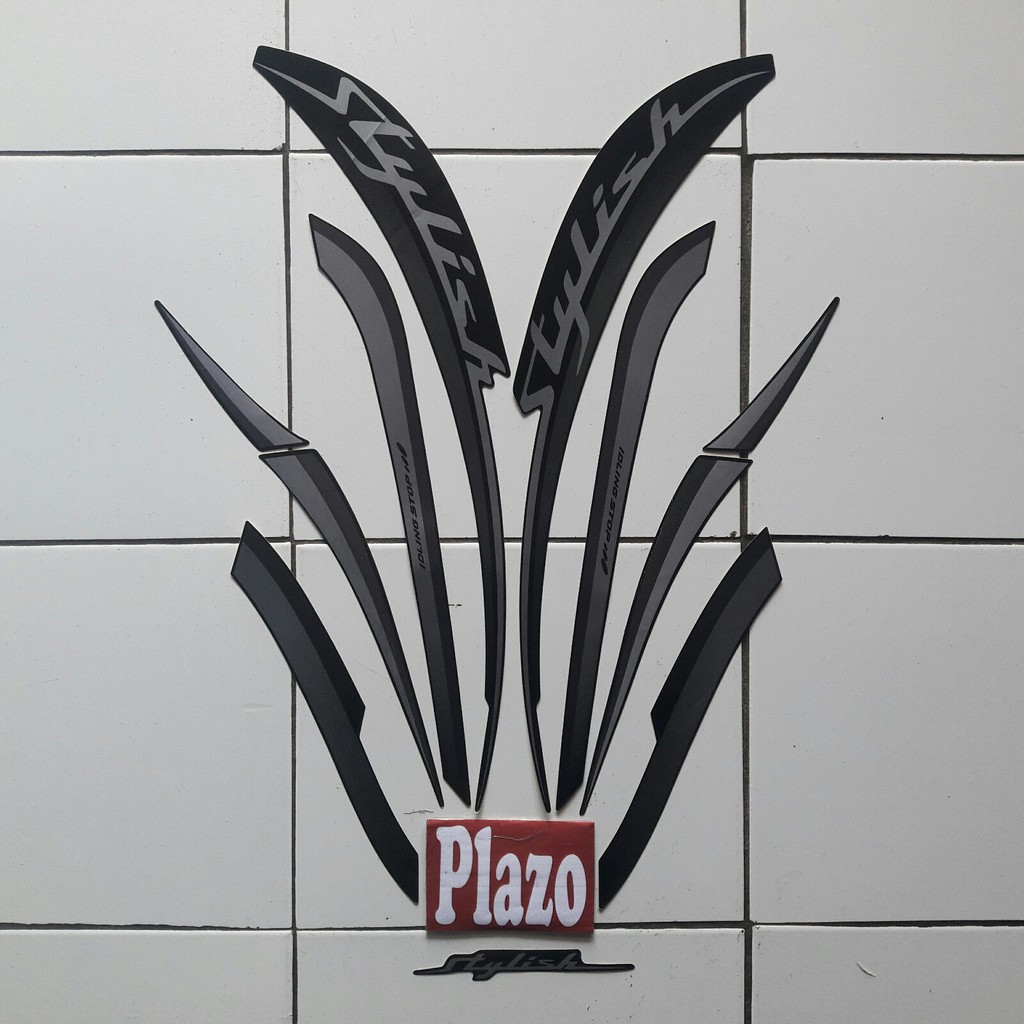 striping scoopy stylish 2019 hitam