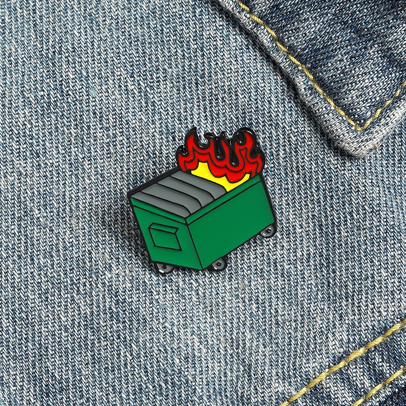 Bros Pin Enamel Desain Tempat Sampah Kartun Crazy 2020 Untuk Hadiah Teman